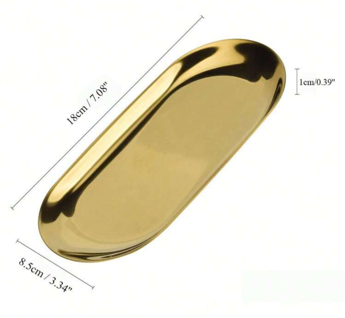 Gold Stainless Steel Tray